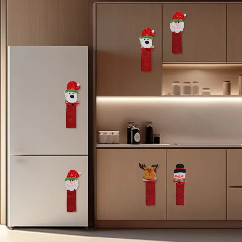 Kitchen Appliances For.Xmas - Cubiertas navideñas para manija de puerta