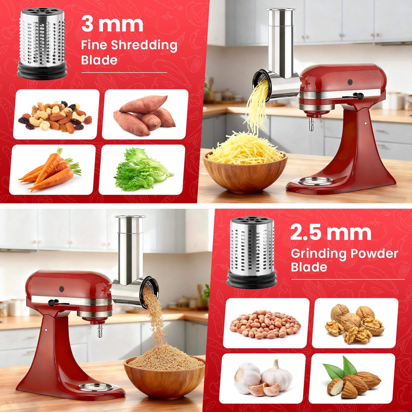 Rallador de Acero Inoxidable p - Kitchen Appliances Kitchenaid reseña y precio