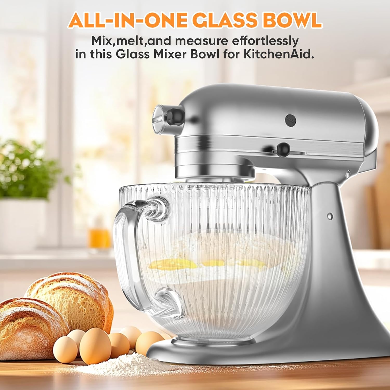 GVODE Cuenco de vidrio para ba - Kitchen Appliances Kitchenaid reseña y precio